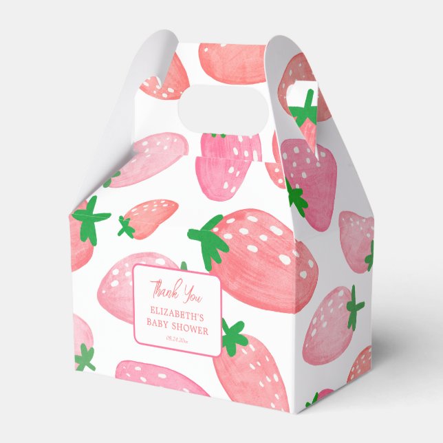 Ballotins Merci de Baby shower Berry Sweet Strawberry (Verso)
