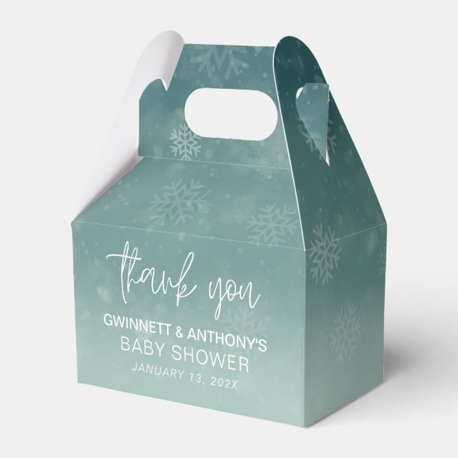 Ballotins Merci de Baby shower des flocons d'eau (Verso)