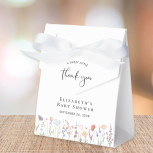 Ballotins Merci de Baby shower fleur sauvage aquarelle