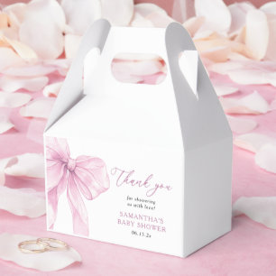 Ballotins Merci de Baby shower rose moderne