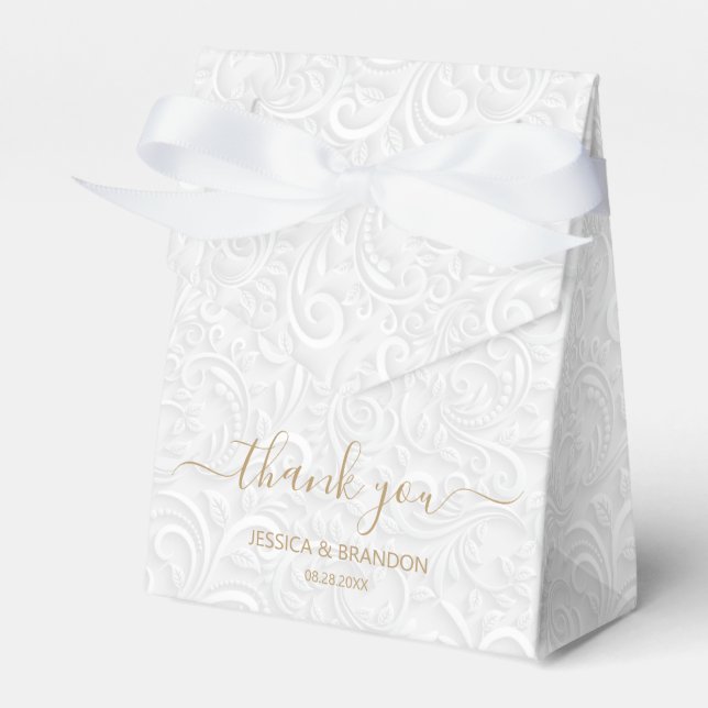 Ballotins Merci de calligraphie or chic (Verso)