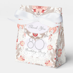 Ballotins Merci de Damask Floral 70th Birthday Ballotin