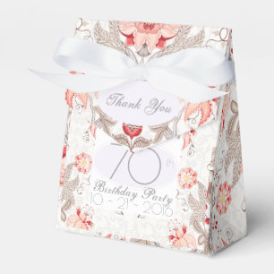 Ballotins Merci de Damask Floral 70th Birthday Ballotin
