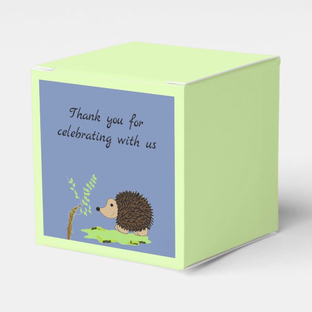 Ballotins Merci de Hérisson de carton mignon (Verso)