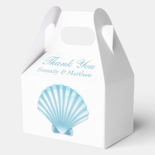 Ballotins Merci de mariage Shell Blue Nautical Beach