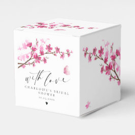 Ballotins Merci de papillon rose cerise en fleur