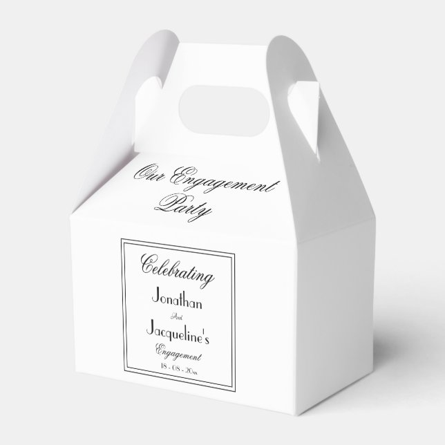 Ballotins Merci de partie d'engagement Favor Script Chic (Verso)