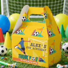 Merci de soccer jaune vif Anniversaire