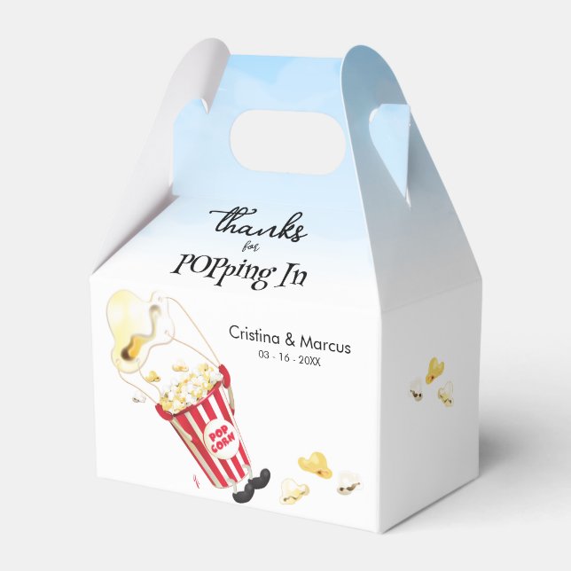 Ballotins Merci d'être passé Popcorn Mariage (Verso)