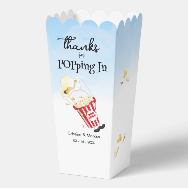 Ballotins Merci d'être passé Popcorn Mariage (Recto)