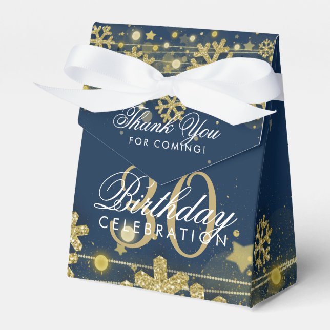 Ballotins Merci d'hiver Blue Winter 30th Birthday Navy (Verso)