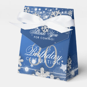 Ballotins Merci d'hiver Silver Blue 30th Birthday
