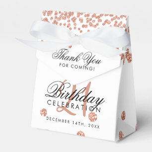Ballotins Merci d'or Rose blanc Confetti, 21e anniversaire