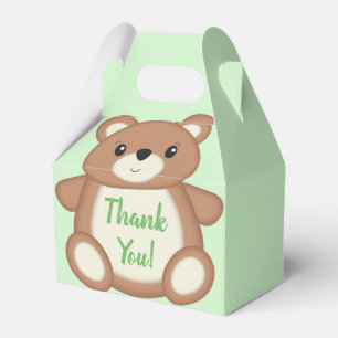 Ballotins Merci d'ours en peluche vert