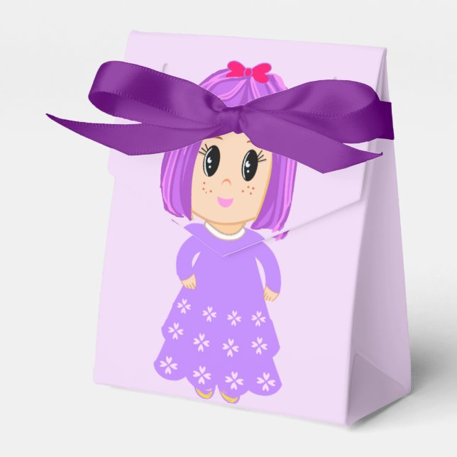 Ballotins Merci fille violette mignonne (Verso)