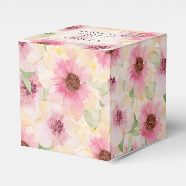 Ballotins Merci floral rose pâle (Verso)