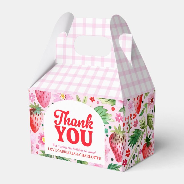 Ballotins Merci Fraise Twins Jumelage Anniversaire (Verso)