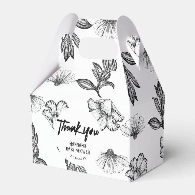 Ballotins Merci Gothique Fleur Baby shower (Verso)