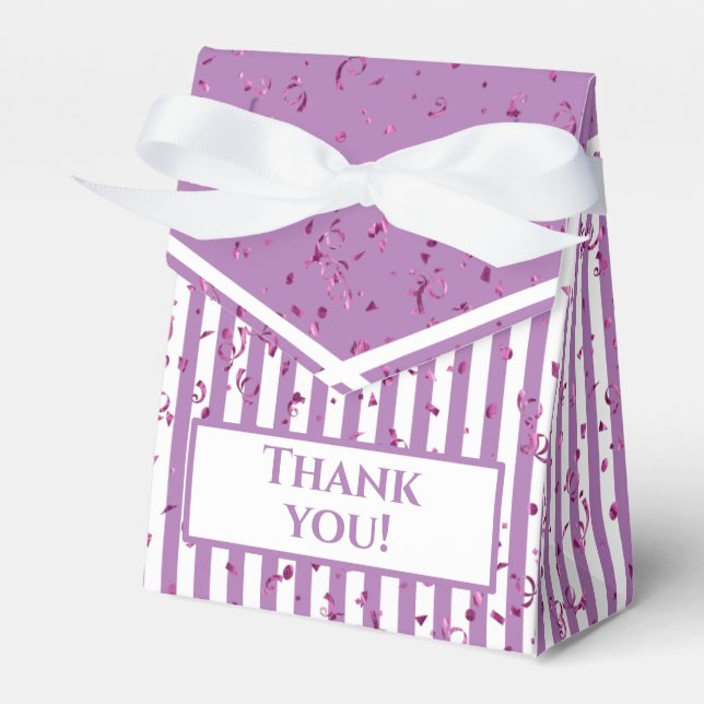 Ballotins Merci - Lavande/Blanc Simple Stripes Motif (Verso)