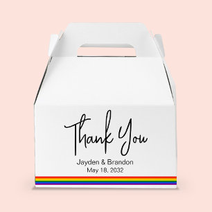 Ballotins Merci Mariage arc-en-ciel LGBT personnalisé
