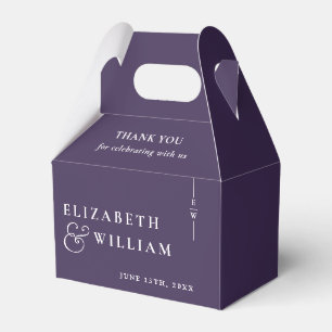 Ballotins Merci Mariage de Monogramme moderne violet