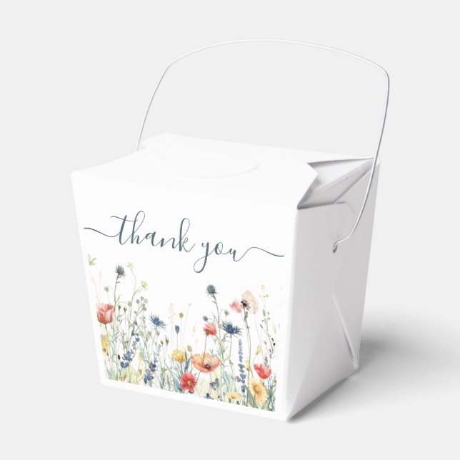 Ballotins Merci Mariage Fleur sauvage dynamique (Verso)