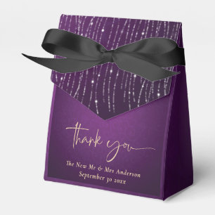 Ballotins Merci Mariage Royal Purple Gold String