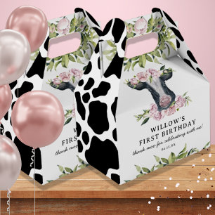 Ballotins Merci Moo Chaque année Floral Cow Girl Anniversair