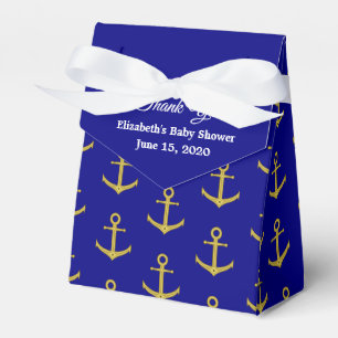Ballotins Merci nautique Marine et or