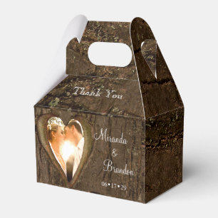 Ballotins Merci photo Rustic Tree Heart Mariage