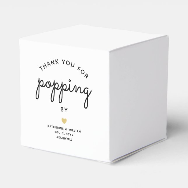 Ballotins Merci pour Popping par boîte de faveurs de mariage (Arrière)