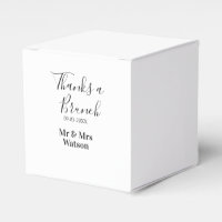 Merci pour un brunch après mariage nom date simple