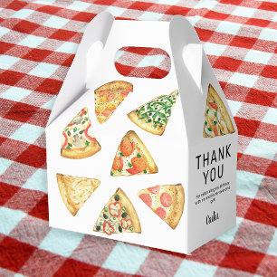 Ballotins Merci pour une fête d'anniversaire pizza moderne