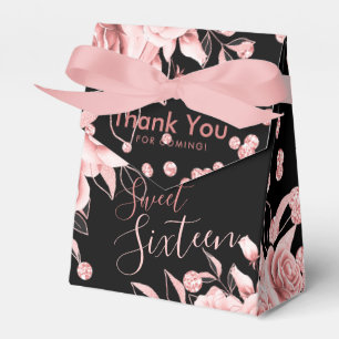 Ballotins Merci Rose Or Black Sweet 16 Parties scintillant F
