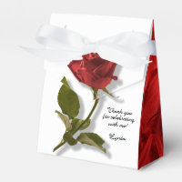 Merci - Rose rouge et poitrine - Photographie flor
