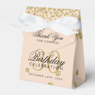 Ballotins Merci rose rouge or 30e anniversaire Confetti