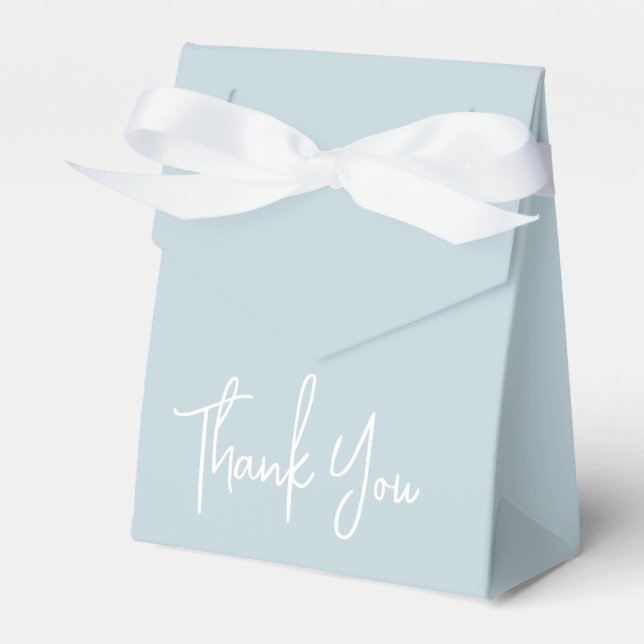 Ballotins Merci Simple Script Bleu Clair (Verso)