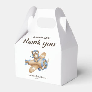 Ballotins Merci Teddy Ours Pilote Bébé Garçon Douche