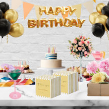 Merci texte doré et rayures 50 e anniversaire