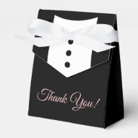 Merci Tuxedo mariage Favor Box