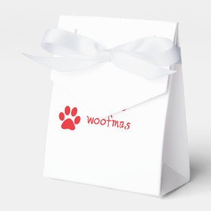Ballotins Merry Woofmas Empreinte de patte Red Statement Cer