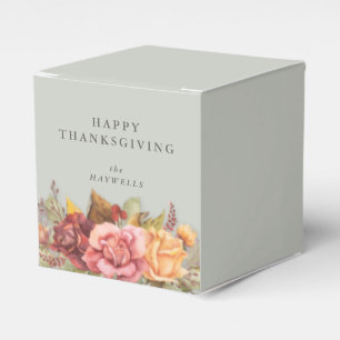 Ballotins Message personnalisé Automne Frontière Florale Tha