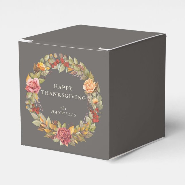 Ballotins Message personnalisé Flore Wreath Thanksgiving (Verso)