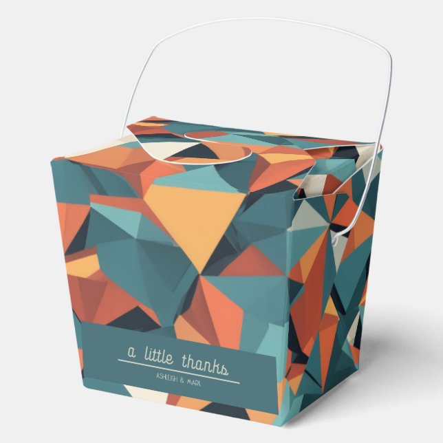 Ballotins Mid-Century Geometric Teal & Orange | Custom (Recto)