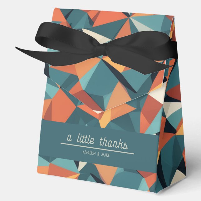 Ballotins Mid-Century Geometric Teal & Orange | Custom (Recto)