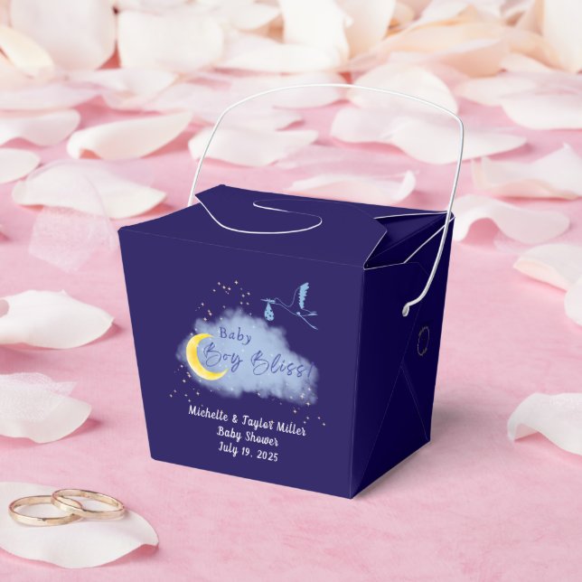 Ballotins Midnight Blue Starlit Baby Boy Bliss Stork  (Mariage)