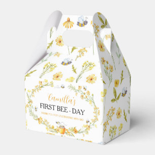 Ballotins Miel abeille Jaune Floral Ballotin d'anniversaire