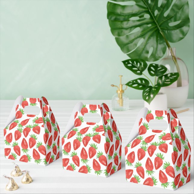 Ballotins mignon motif fraise carrelé Ballotin (Multiple)