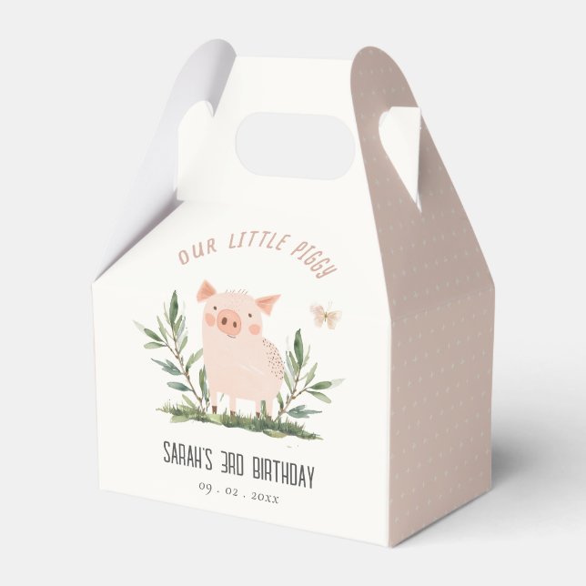 Ballotins Mignonne petit porc de ferme Anniversaire de enfan (Verso)