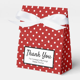 Ballotins  Mignonne Rouge Blanc Polka Dot Ballotin de fête 